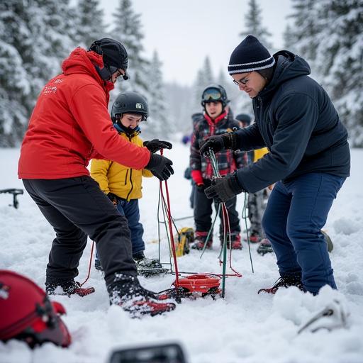 Preparazione dell'attrezzatura sulla neve